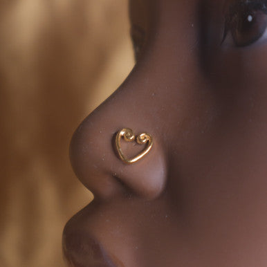Multi Style Swirl Heart Nose Stud Ring Piercing Jewelry - YoniDa'PunaniNose Stud