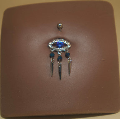 Evil Eye Belly Button Ring Body Piercing Jewelry - YoniDa'PunaniBelly Button