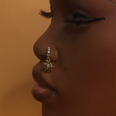 Dawn Dangle Flower Nose Hoop Stud Ring - YoniDa'Punaninose hoop