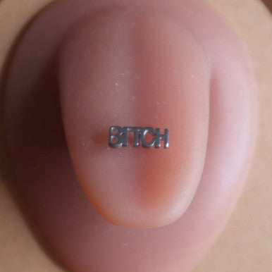 Silver Color Bitch Tongue Ring Body Piercing Jewelry - YoniDa'PunaniTongue Ring