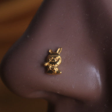Rabbit Axe Nose Stud Ring Piercing Jewelry - YoniDa'PunaniNose Stud