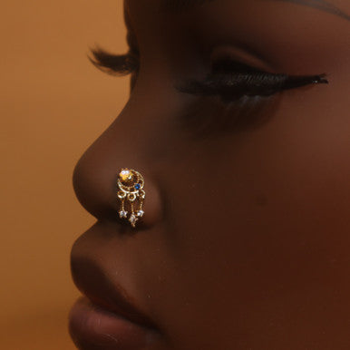 Half Moon Ball Nose Stud Ring Piercing Jewelry - YoniDa'Punaninose stud