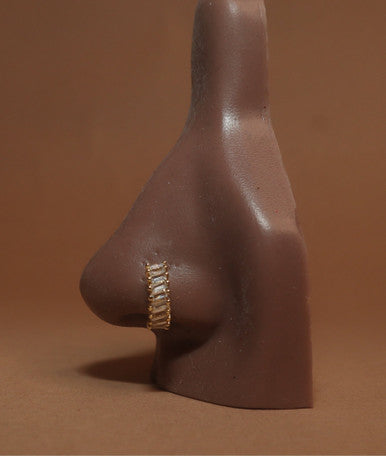 Cubic Zirconia long Nose Hoop Ring Jewelry - YoniDa'Punaninose hoop