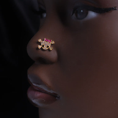 Heart Eye Monster Skull Bow Nose Stud Piercing Jewelry - YoniDa'PunaniNose Stud
