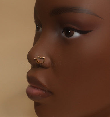 Bad Gyal Mini Heart Nose Stud Piercing - YoniDa'PunaniNose Stud