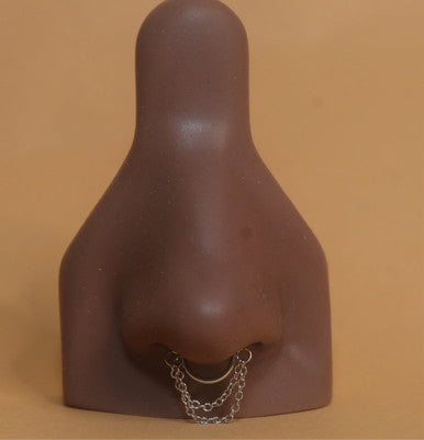 Da Chain Septum Clicker Nose Ring Piercing Jewelry - YoniDa&