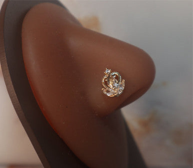 Aubrielle Gold Gem Nose Stud - YoniDa'PunaniNose Stud