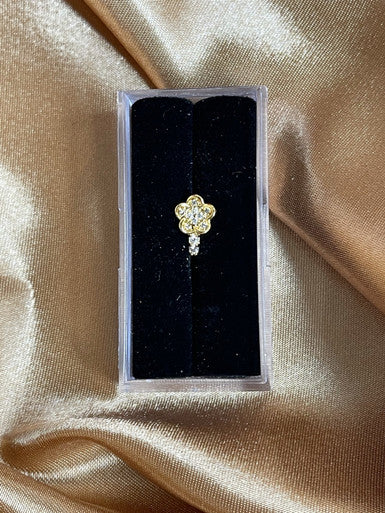 Gold Cubic Zircon Gem Fake Clip On Nose Ring Jewelry - YoniDa'PunaniNose Cuff