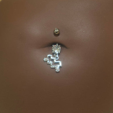 Steel Dangling Zodiac Sign Navel Belly Button Ring Body Piercing Jewelry - YoniDa'PunaniBelly Button