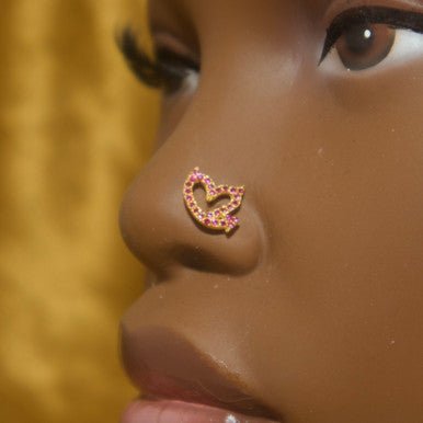 Gem Baddie Nose Stud Ring Piercing Jewelry - YoniDa&