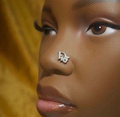 Big D Letter Nose Stud Ring Piercing - YoniDa'PunaniNose Stud