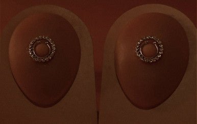 Cubic Zircon Gems Nipple Non-Piercing Jewelry - YoniDa'Punanifake nipple rings