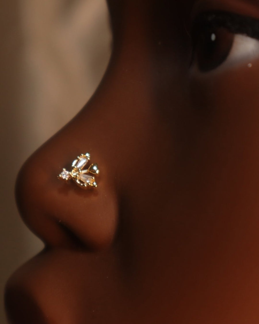 Bow Arrow Heart Cute Nose Stud - YoniDa'Punani