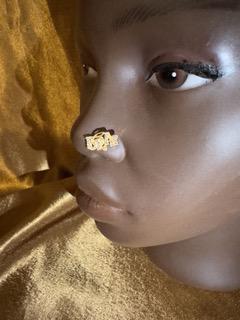 Brat Word Halo Detail Nose Stud Jewelry - YoniDa&