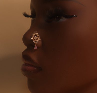 Bye Felicia Dangle Gem Nose Stud Piercing - YoniDa'PunaniNose Stud