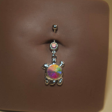 Turtle Color opal Navel Belly Button Ring Body Piercing Jewelry - YoniDa&