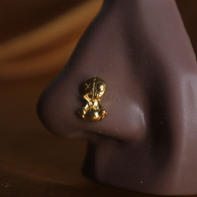 Gold Voodoo Doll Nose Stud Ring Piercing Jewelry - YoniDa'Punaninose stud