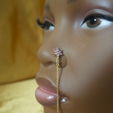 Calliope Flower Dangle Nose Chain Stud Jewelry - YoniDa&