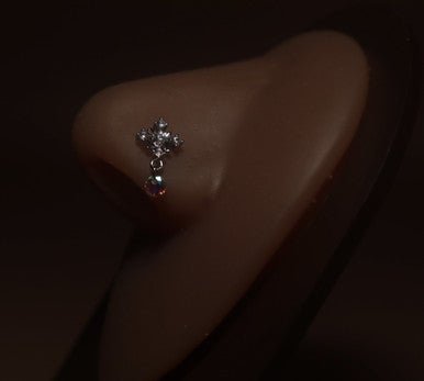 Cassiopeia Dangle Gem Nose Stud Ring - YoniDa'PunaniNose Stud