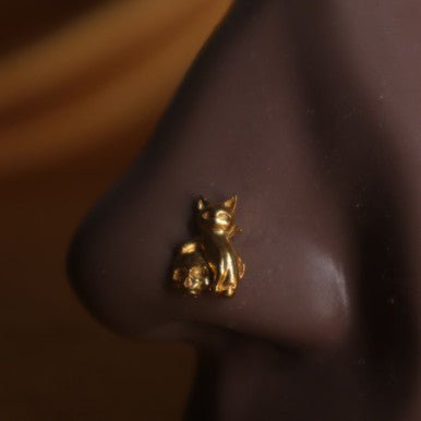 Cat Skill Nose Stud Ring Piercing Jewelry - YoniDa'PunaniNose Stud