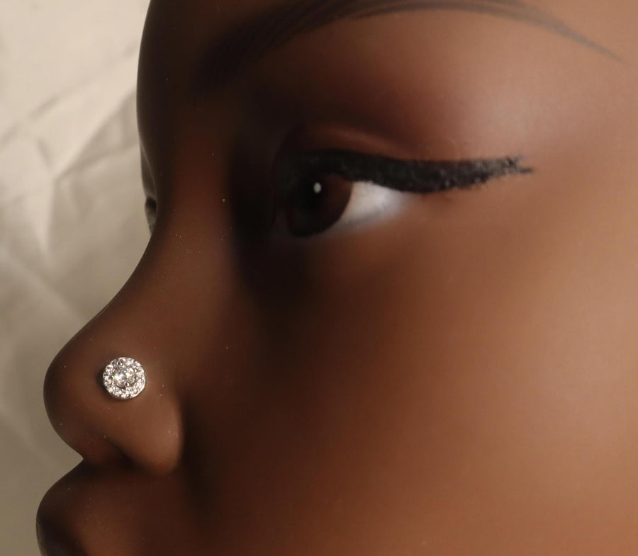 Circle Gem Crystal Nose Stud Piercing - YoniDa'Punani