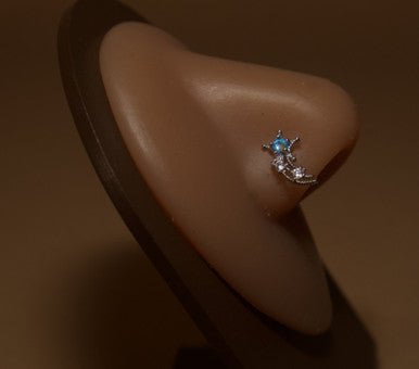 Comet Cubic Zirconia Gems Nose Stud Piercing Jewelry - YoniDa'PunaniNose Stud