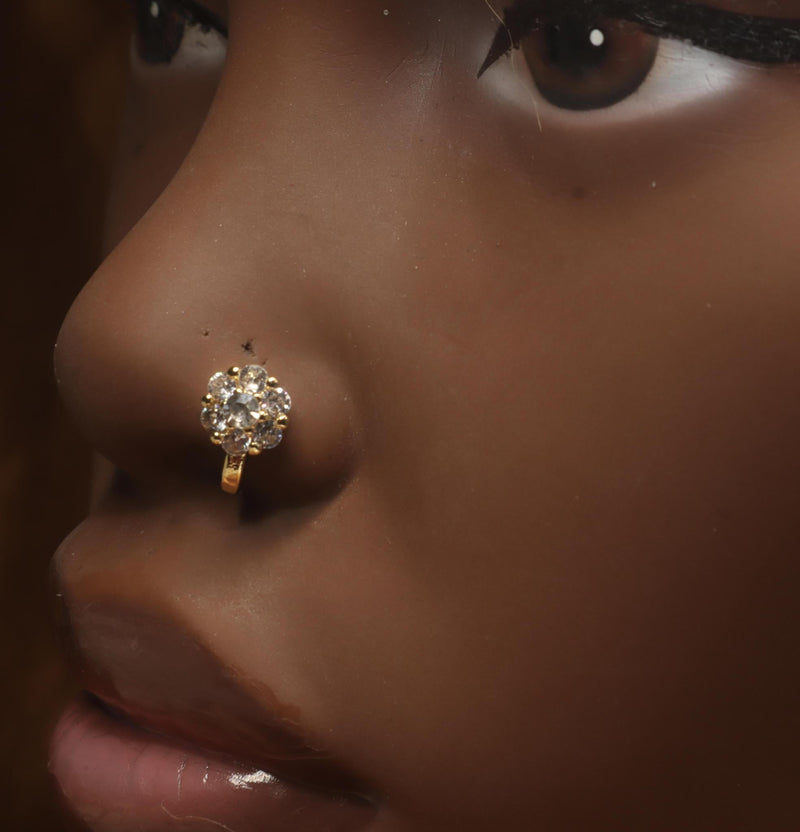 Cora Cubic Zircon Nose Cuff Jewelry - YoniDa&