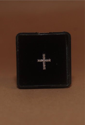 CROSS SHAPED WHITE GEM DERMAL BODY PIERCING JEWELRY - YoniDa'PunaniDERMAL