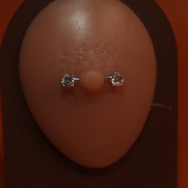 Clear Diamond Nipple Rings Body Piercing Jewelry - YoniDa'PunaniNipple Rings