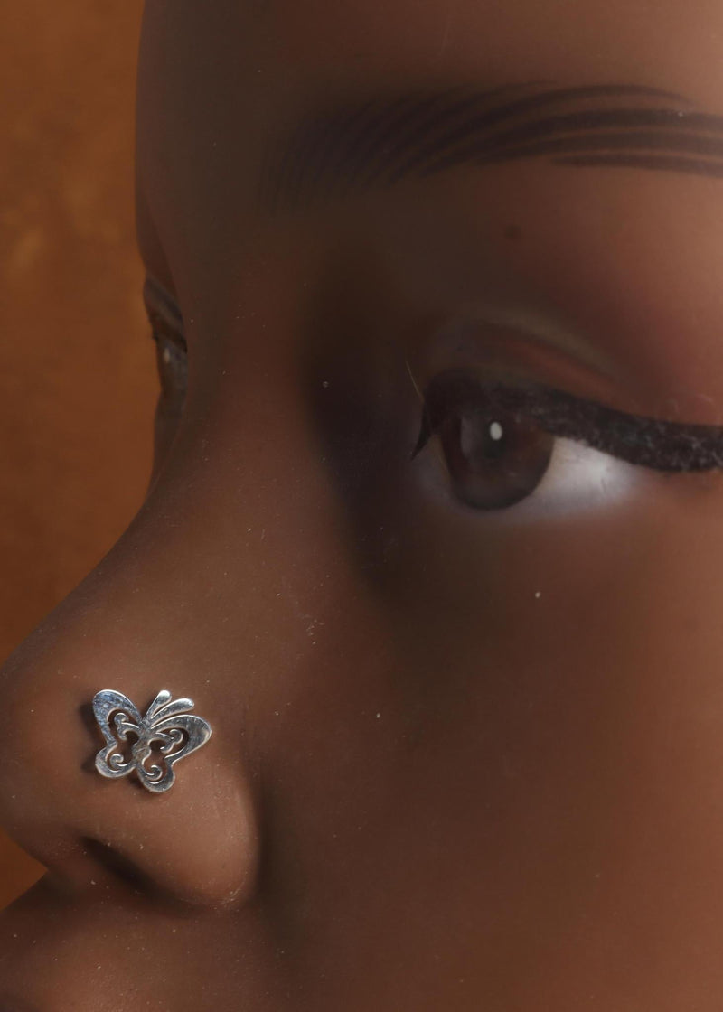 Cute Dainty Butterfly Nose Stud Piercing - YoniDa&