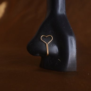 Gold Color Dainty Heart Nose Cuff Jewelry - YoniDa'PunaniNose Cuff