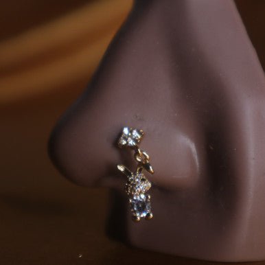 Cute Gem Cz Bunny Nose Hoop - YoniDa'Punaninose hoop