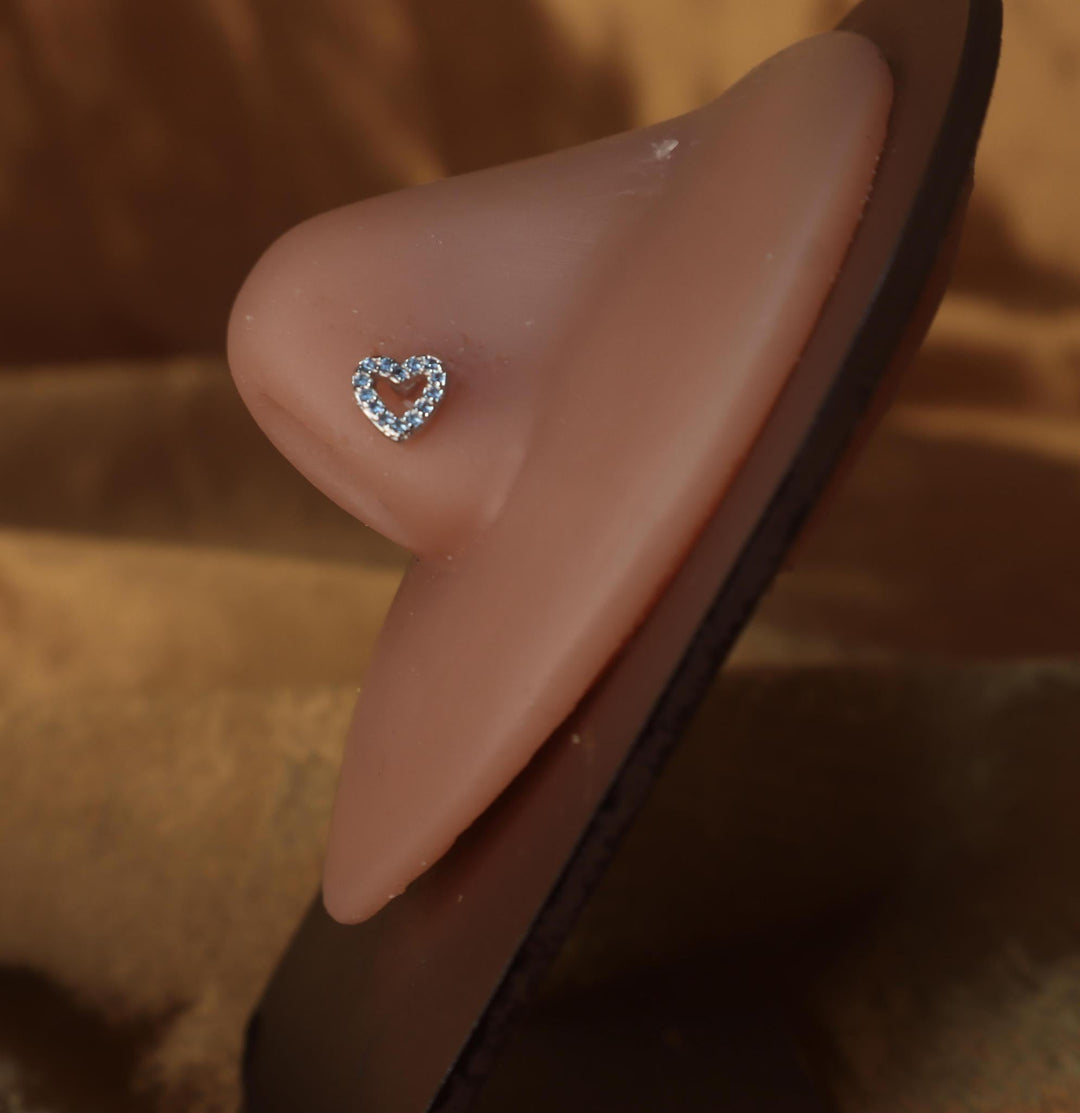 Cute Tiny Heart Nose Stud - YoniDa'Punani