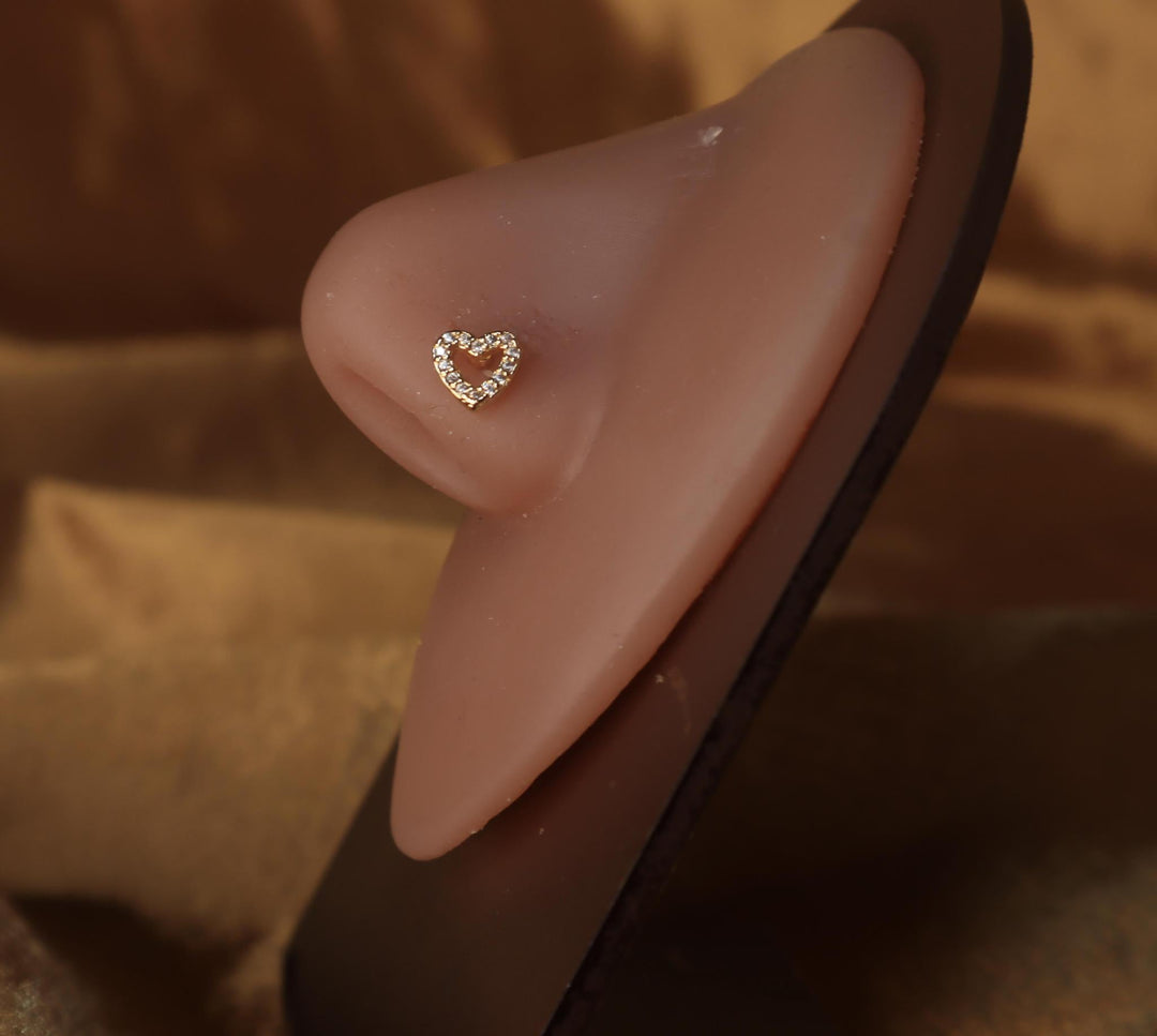 Cute Tiny Heart Nose Stud - YoniDa'Punani