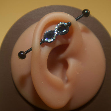 Steel Infinity Industrial Barbell Ears Piercing Jewelry - YoniDa&
