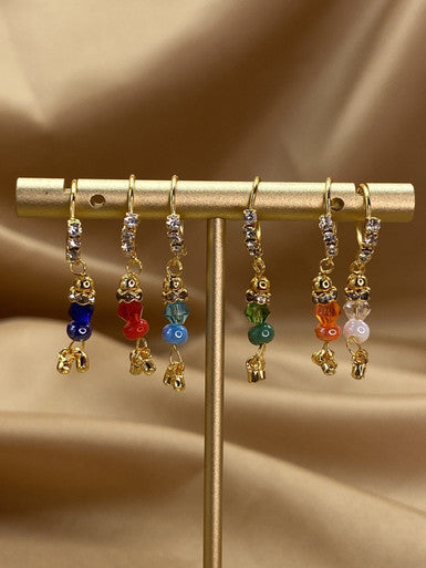 Royal Dangle Gem Nose Hoop Piercing Jewelry - YoniDa&
