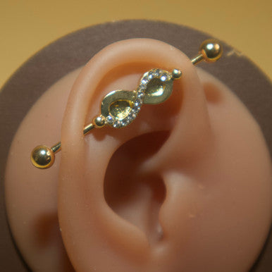 Steel Infinity Industrial Barbell Ears Piercing Jewelry - YoniDa&