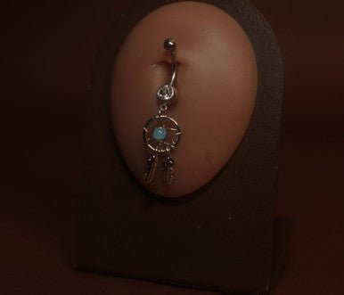 Dangling Dream Catcher Navel Belly Button Ring - YoniDa&
