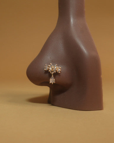 Dangle Cubic Zircon Gem Magnetic Nose Stud Jewelry - YoniDa'PunaniNose Stud