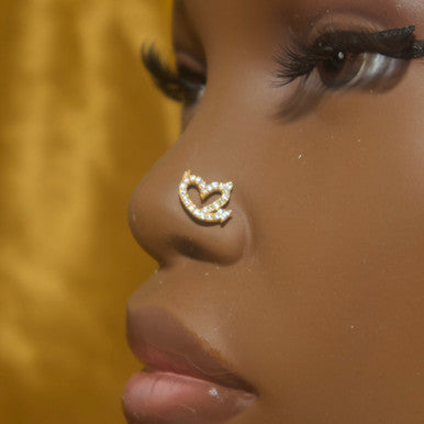 Gem Baddie Nose Stud Ring Piercing Jewelry - YoniDa&