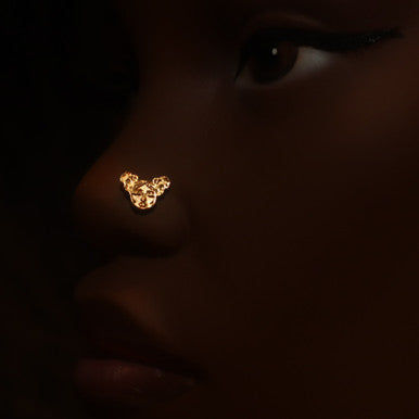 Gold Nicki Ponytail Nose Stud Ring Piercing Jewelry - YoniDa&