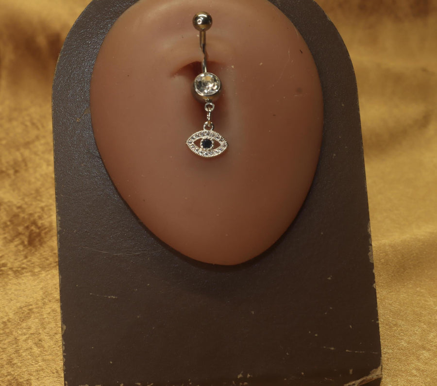 Enchanting Evil Eye Belly Button Ring - YoniDa'Punani