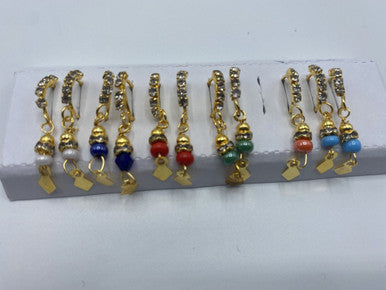 Zala Dangle CZ Gem Nose Hoop Piercing Jewelry - YoniDa'Punaninose hoop