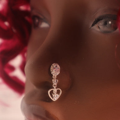 OVAL HEART NOSE STUD - YoniDa'PunaniNose Stud