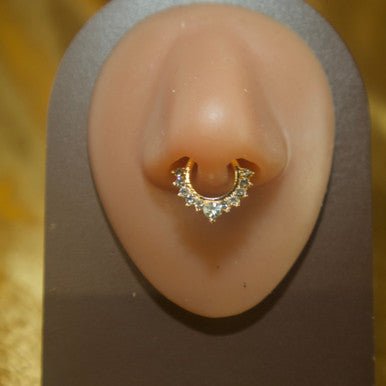 Big Diamond Clip On Septum Clicker Jewelry For Nose - YoniDa&