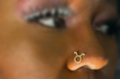 Zodiac Sign Nose Stud Piercing Jewelry - YoniDa'PunaniNose Stud