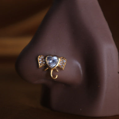 Elephant Heart Nose Stud Ring Piercing Jewelry - YoniDa'PunaniNose Stud