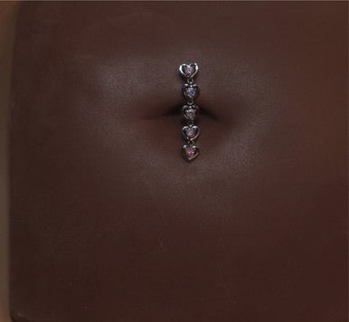 Five Heart Navel Belly Button Ring Piercing Jewelry - YoniDa'PunaniBelly Button