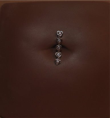 Five Heart Navel Belly Button Ring Piercing Jewelry - YoniDa'PunaniBelly Button