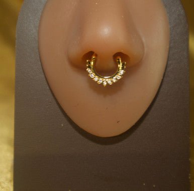 Flare Stem Septum Clicker Nose Body Piercing Jewelry - YoniDa&